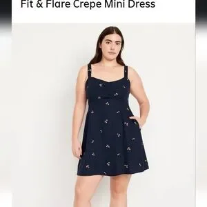 Old Navy | Dresses | Nwt Old Navy Blue Fit And Flare Sleeveless Mini Dress  | Poshmark